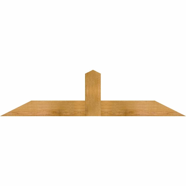 Ekena Millwork Portland Rough Sawn Timber Gable Bracket, Western Red Cedar, 48"W x 12"H x 2"D x 4"F, 6/12 Pitch GBW048X12X0204POR00RWR - main